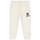 Younger Girls Ivory Flower Logo Tracksuit, 1, hi-res