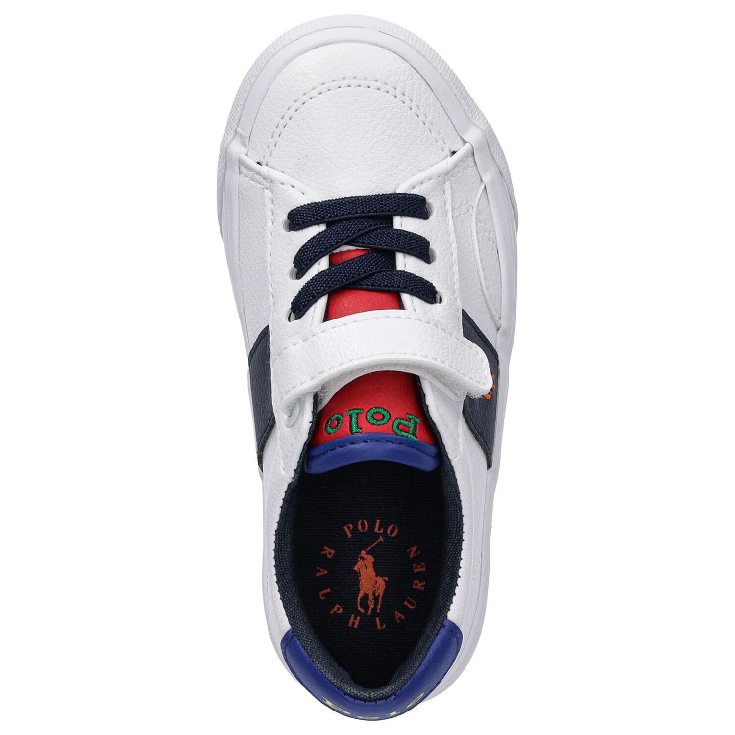 Younger Boys White Logo Trainers, 1, hi-res