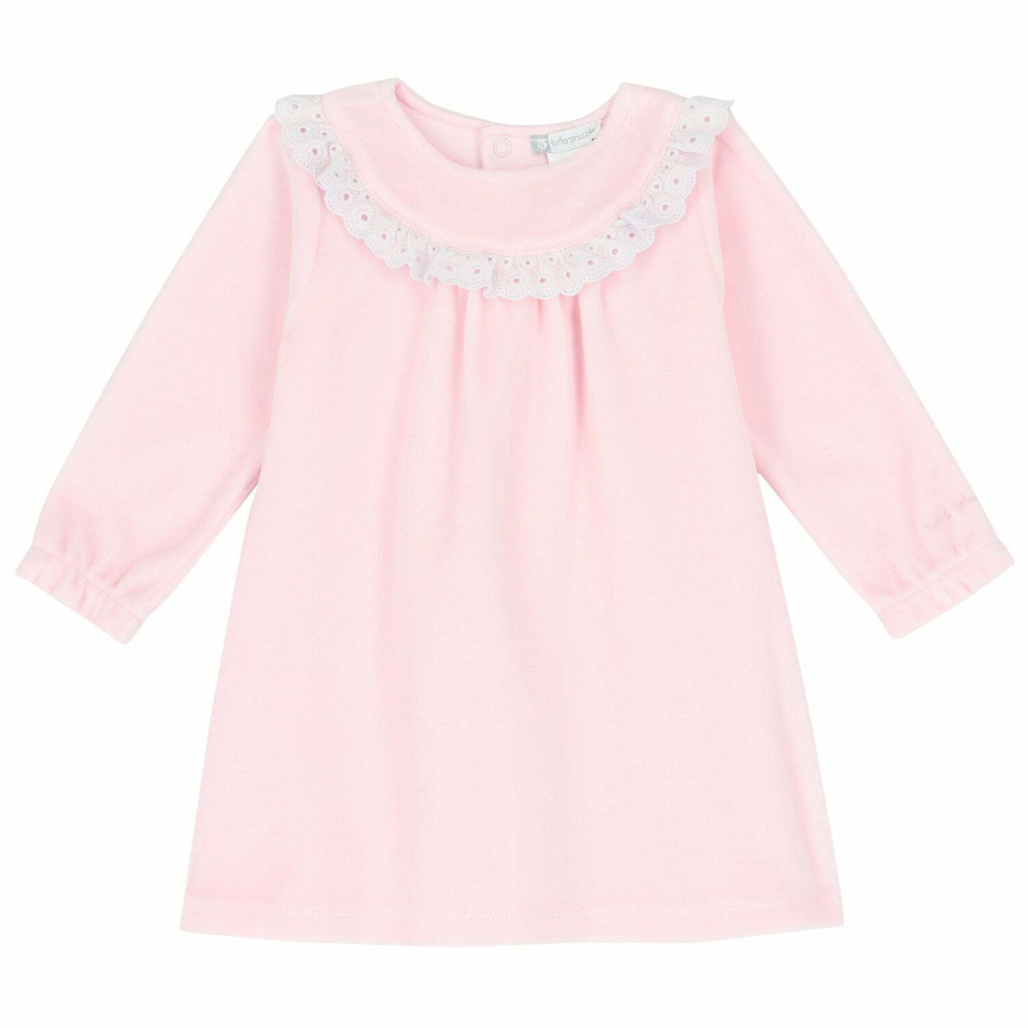 Baby Girls Pink Broderie Anglais Dress Set, 1, hi-res
