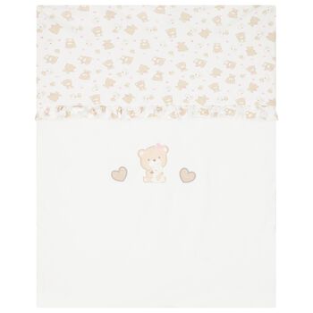 Baby Girls Ivory Teddy Bear Blanket