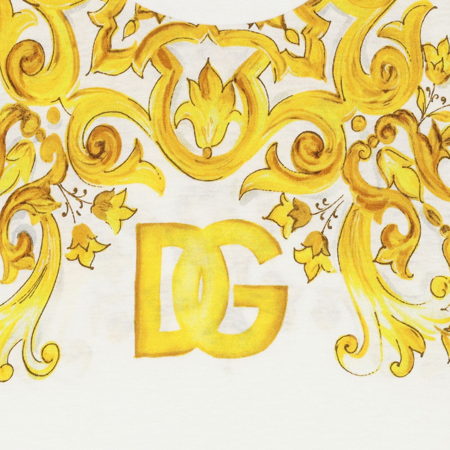 Girls White & Yellow Majolica T-Shirt, 1, hi-res