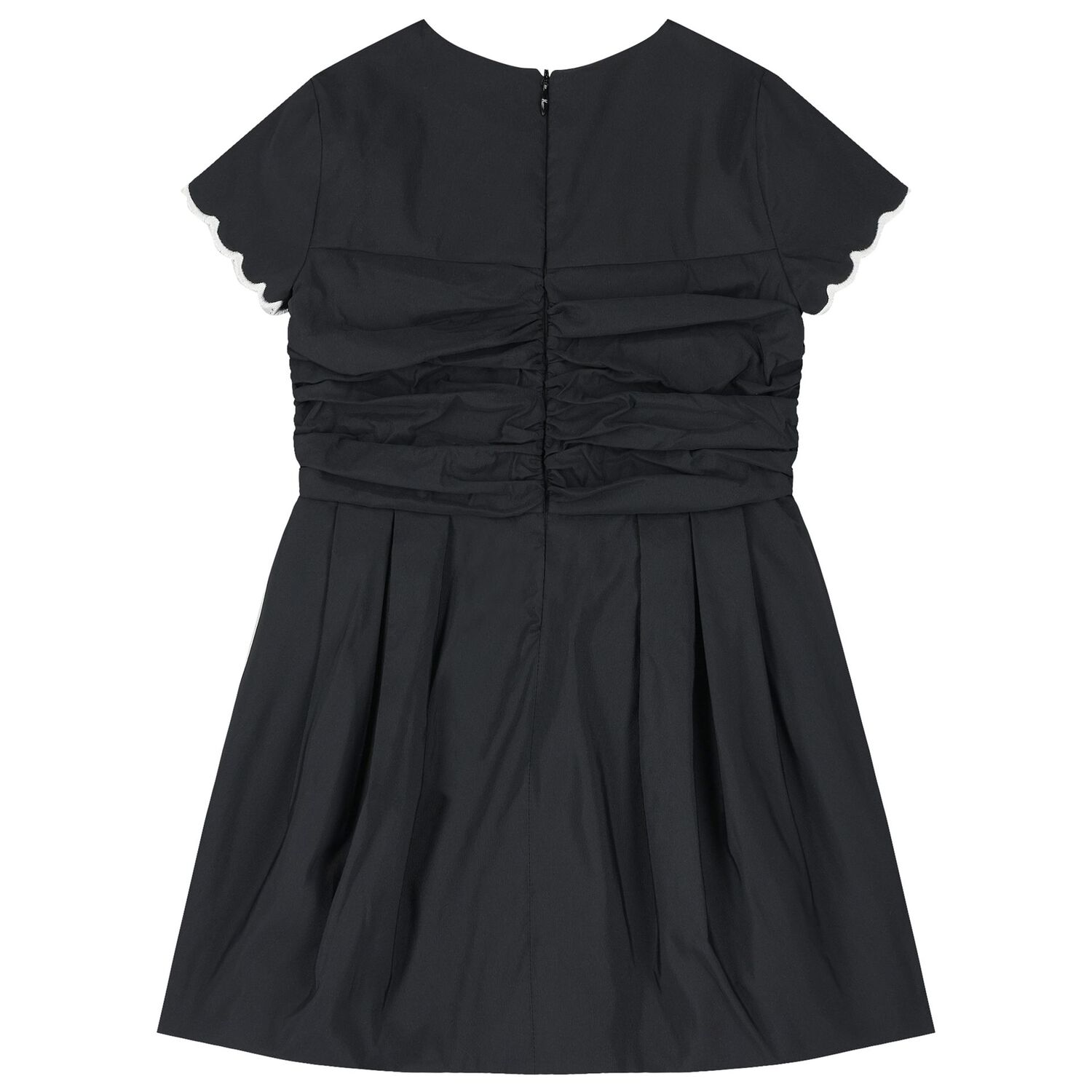 Girls Black Bow Dress, 2, hi-res