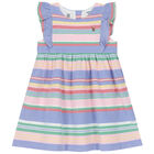 Baby Girls Multi-Colored Striped Logo Dress Set, 1, hi-res