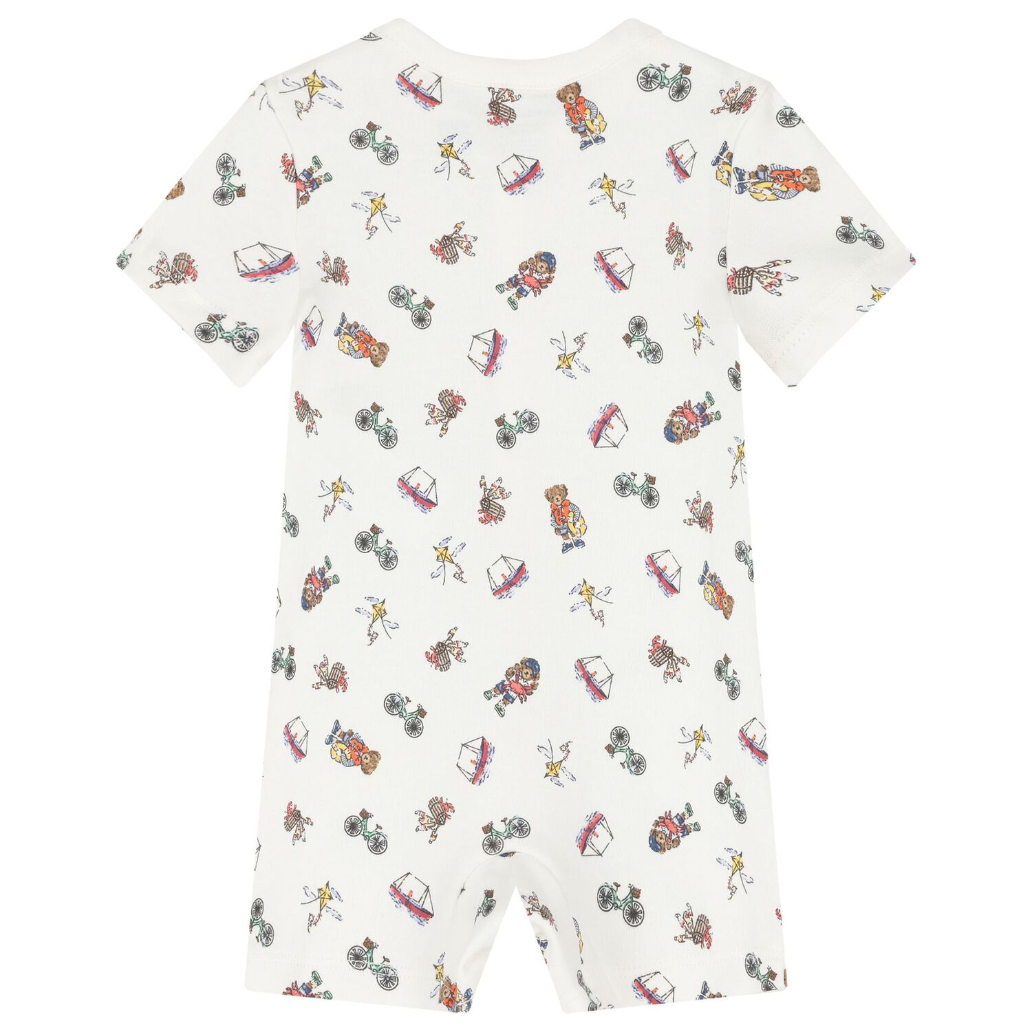 Baby Boys Ivory Playful Bear Baby Romper, 1, hi-res