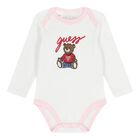 Baby Girls Pink & White Teddy Bear Logo Bodysuit Set, 1, hi-res