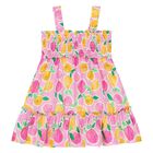 Younger Girls Pink Dress & Headband Set, 2, hi-res