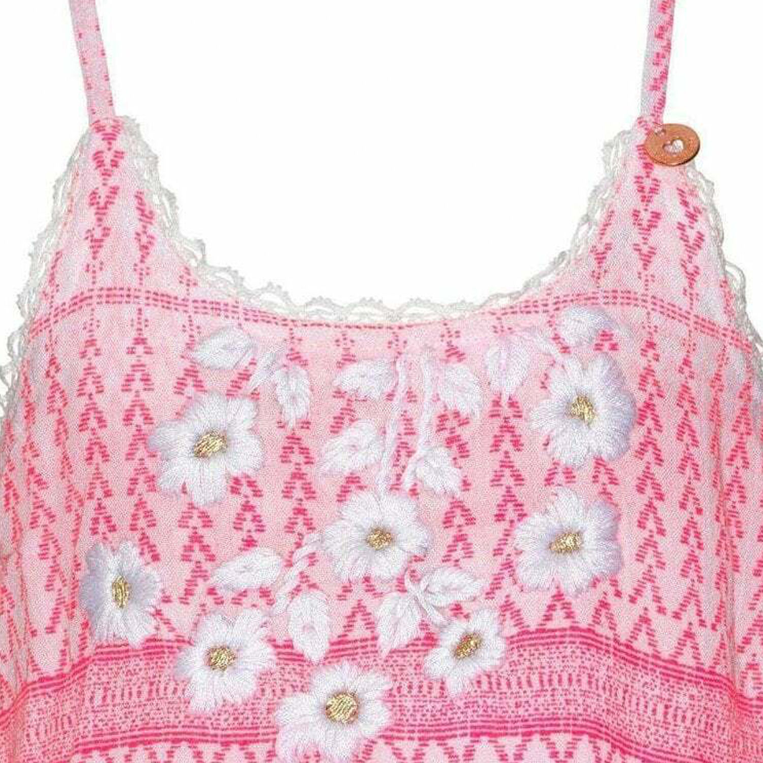 Girls White & Pink Playsuit, 1, hi-res