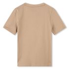 Boys Beige Logo T-Shirt, 2, hi-res