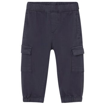 Younger Boys Navy Blue Cargo Joggers