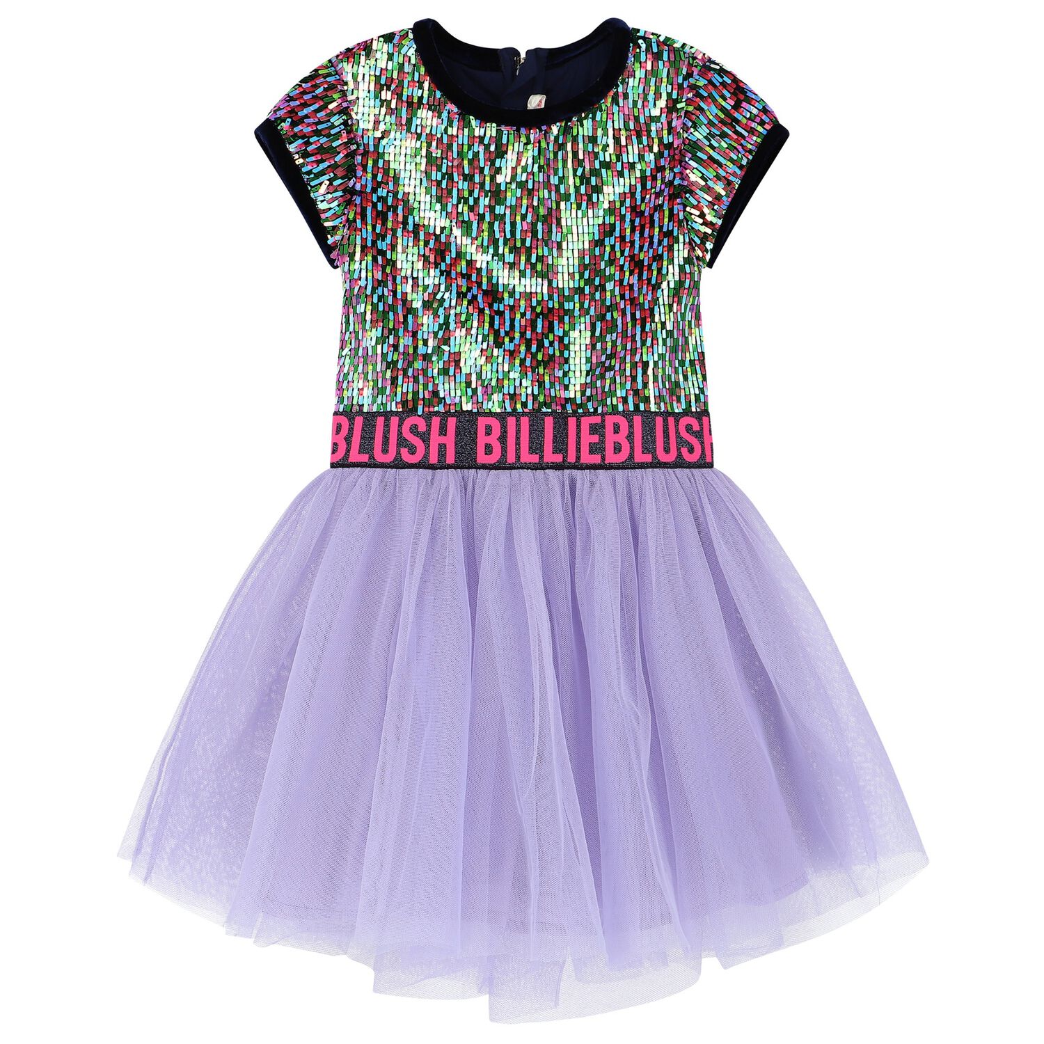 Girls Purple Tulle & Sequin Dress, 1, hi-res