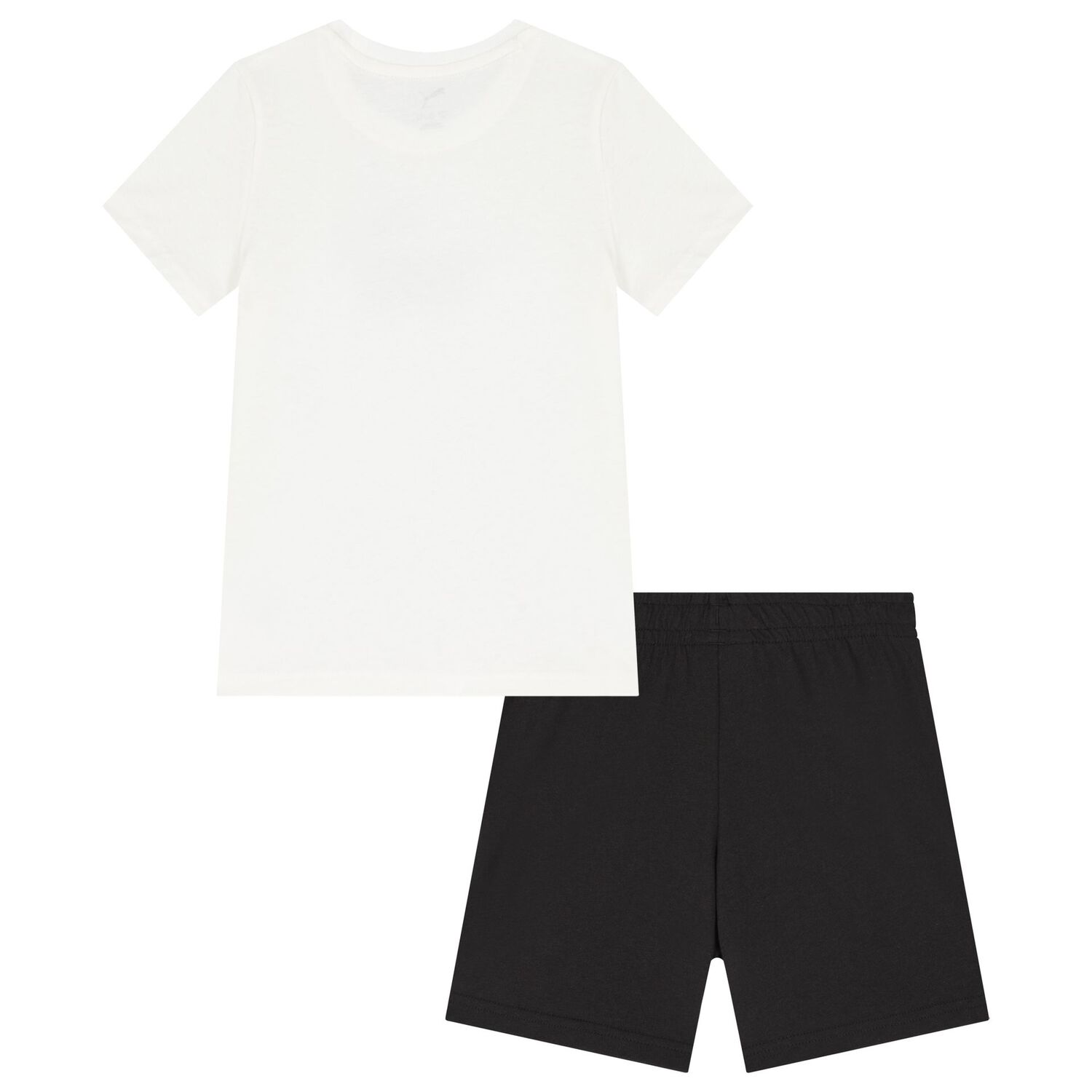 Boys White & Black Logo Shorts Set, 1, hi-res
