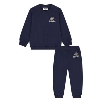 Younger Blue Teddy Bear Logo Tracksuit