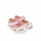 Girls White & Pink Floral Shoes, 1, hi-res