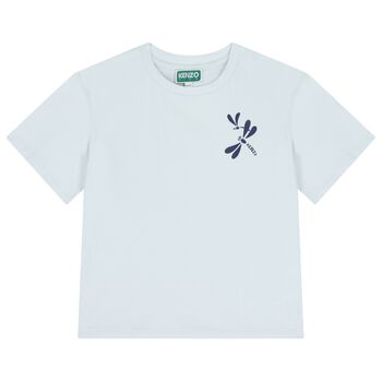 Girls Blue Dragon Fly Logo T-Shirt