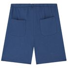 Boys Blue Logo Shorts Set, 1, hi-res