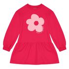 Girls Pink Flower Dress, 1, hi-res