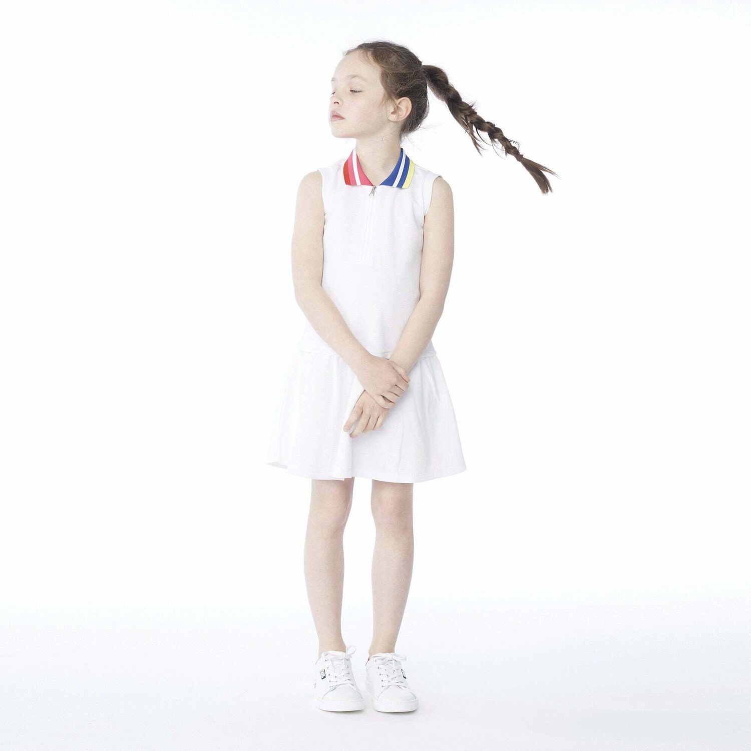Girls White Logo Dress, 1, hi-res image number null
