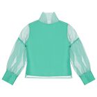 Girls Green & Purple Bow Skirt Set, 1, hi-res