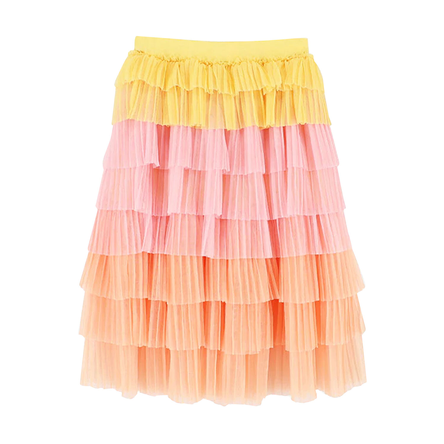 Girls Pink Tulle Maxi Skirt, 1, hi-res image number null