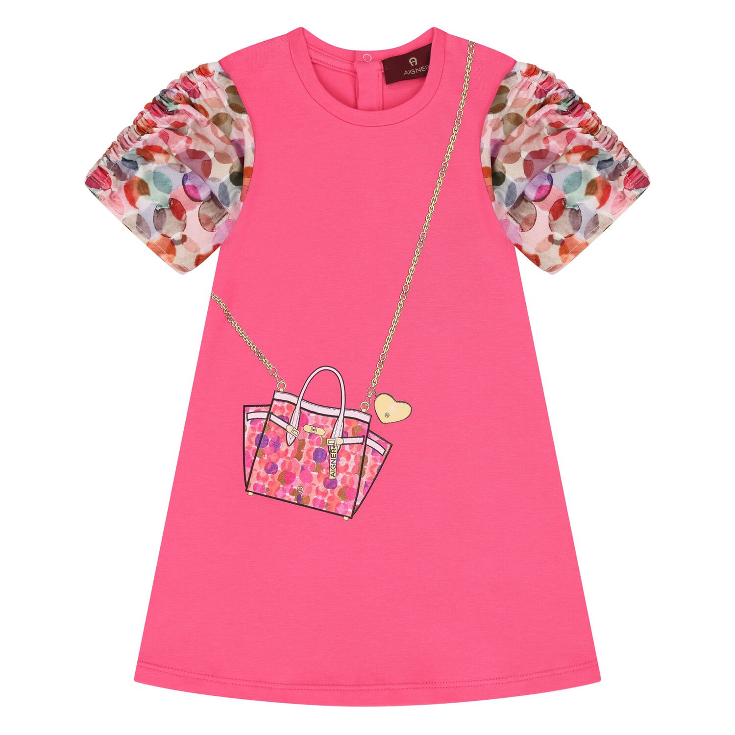 Younger Girls Pink Crossbody Bag Dress, 2, hi-res
