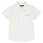 Younger Boys White & Blue Shorts Set, 1, hi-res