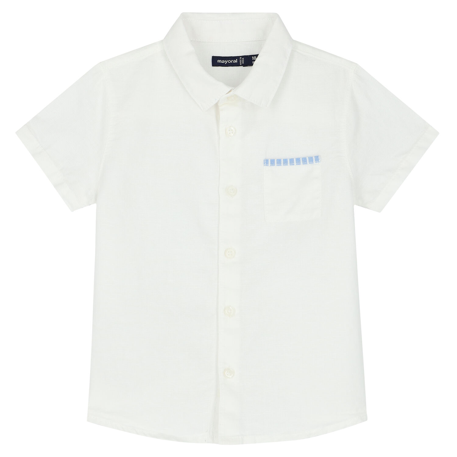 Younger Boys White & Blue Shorts Set, 1, hi-res