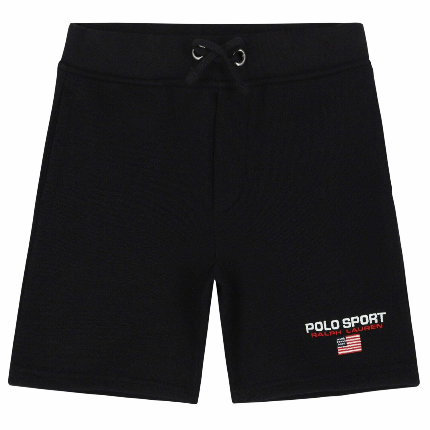 Boys Black Logo Shorts, 1, hi-res