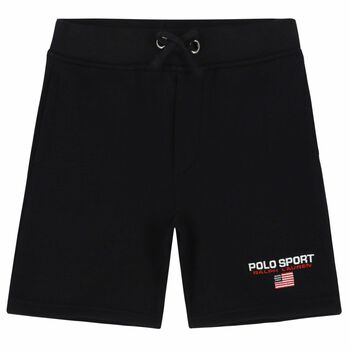 Boys Black Logo Shorts