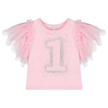 Girls Pink 1st Birthday T-Shirt