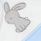Baby Boys Blue Rabbit Hooded Towel, 2, hi-res