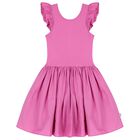 Girls Purple Ruffle Cloudia Dress, 4, hi-res