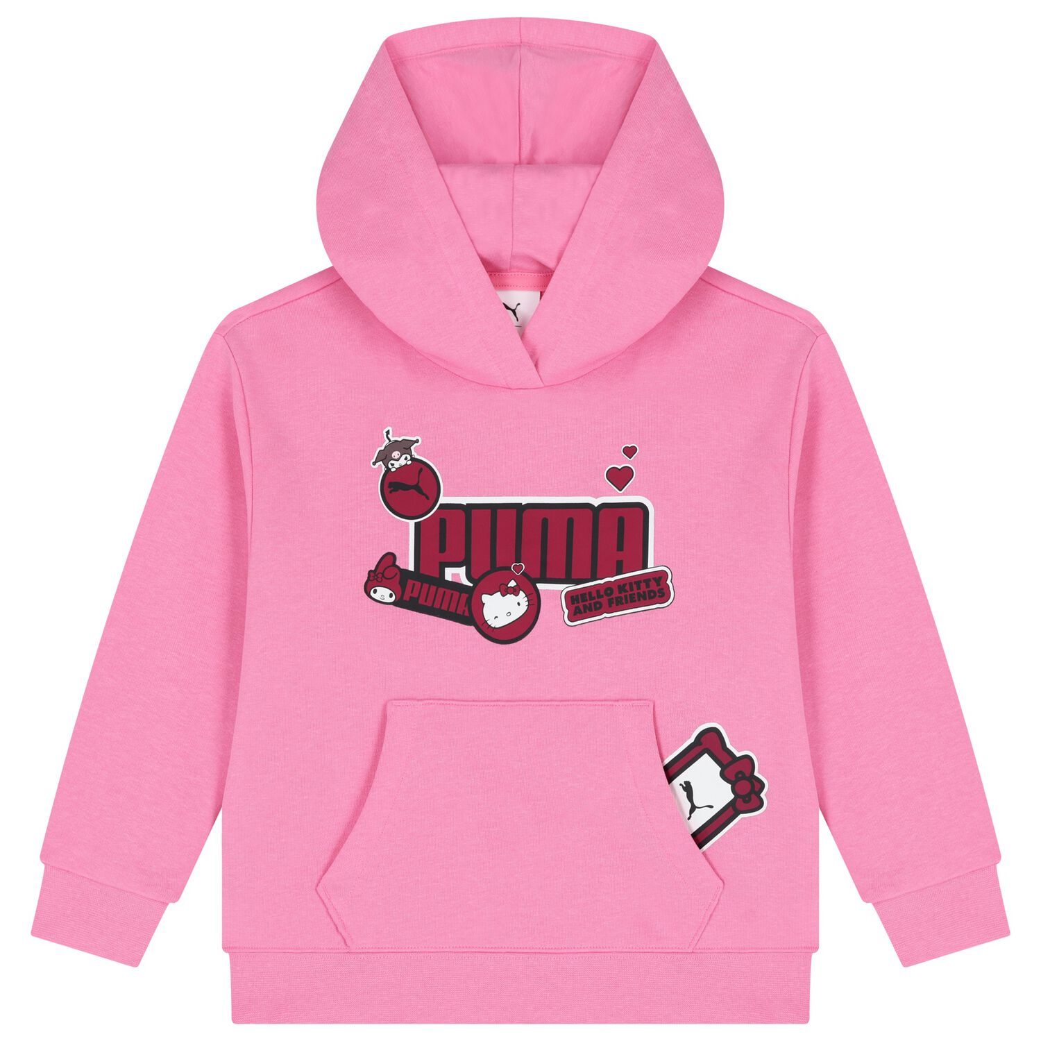 Girls Pink Hello Kitty Hooded Top, 1, hi-res