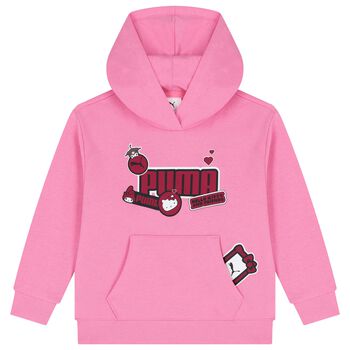 Girls Pink Hello Kitty Hooded Top