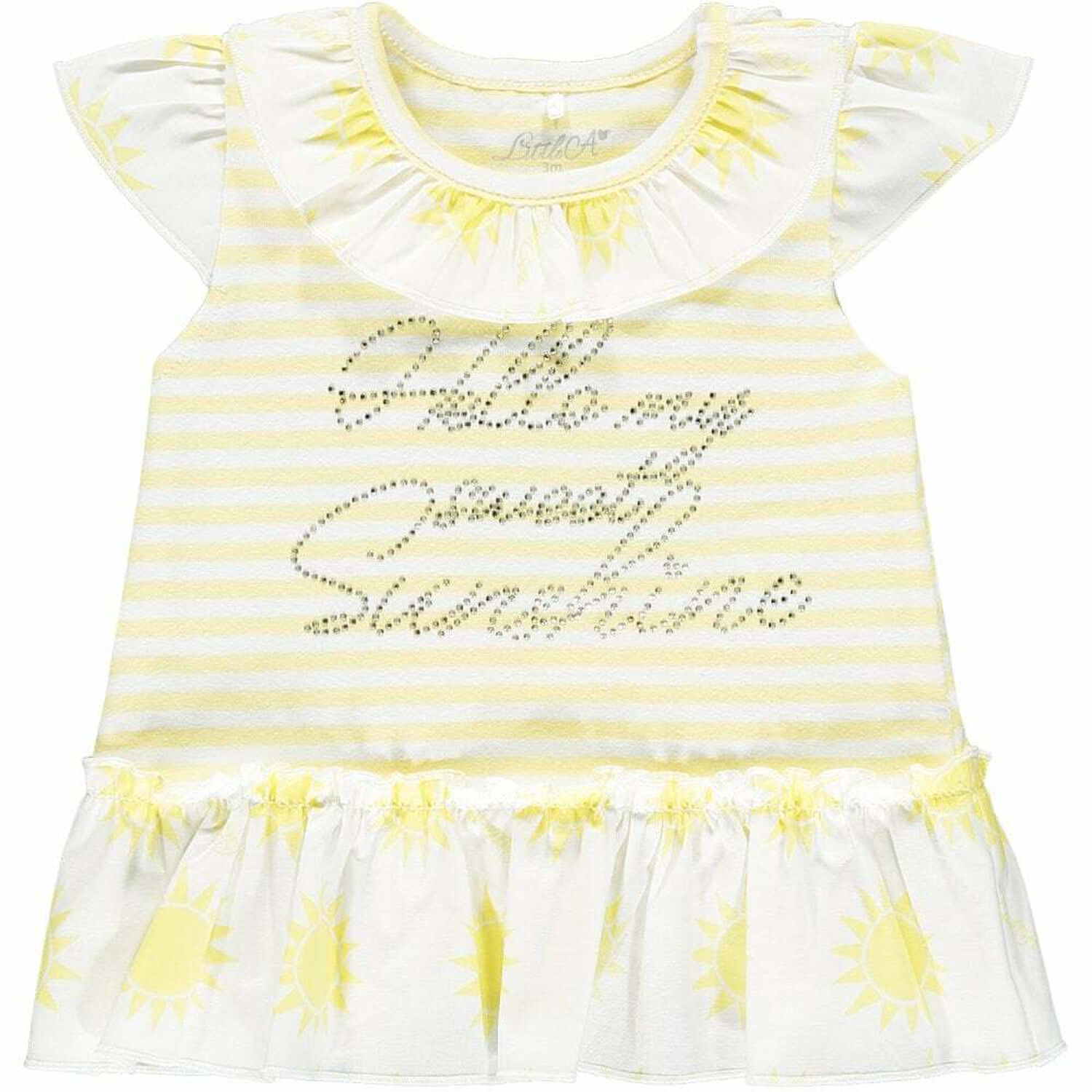 Younger Girls Yellow & White Leggings Set, 1, hi-res image number null