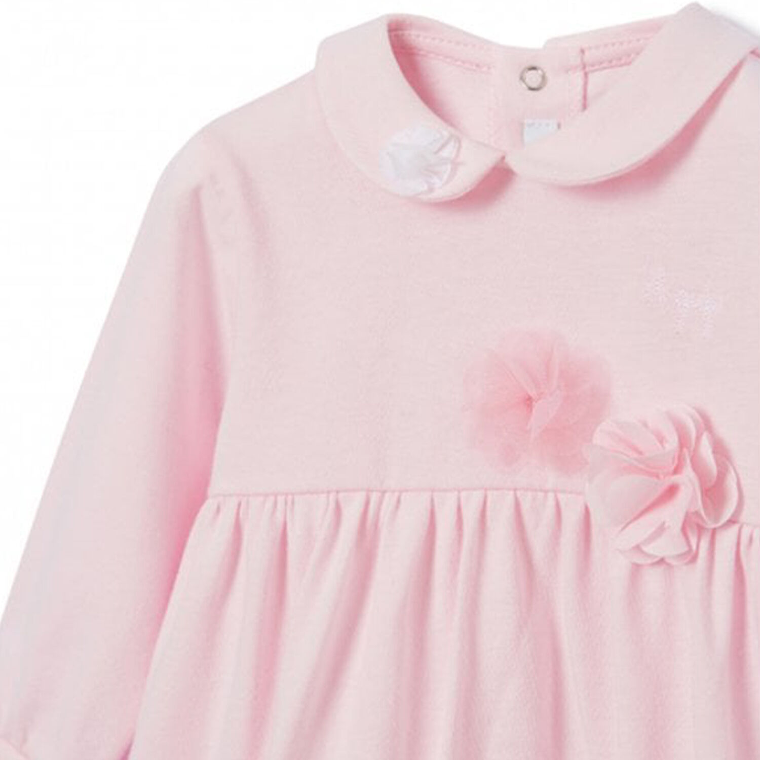 Baby Girls Pink Flower Babygrow, 1, hi-res image number null