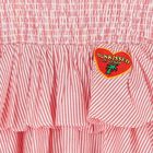 Girls Red & White Striped Skirt, 1, hi-res