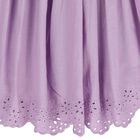 Girls Purple Broderie Anglaise Skirt, 2, hi-res