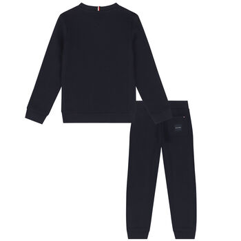 Boys Navy Blue Logo Tracksuit