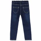 Girls Blue & Gold Logo Jeans, 1, hi-res