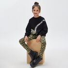 Girls Black & Green Leggings Set, 1, hi-res