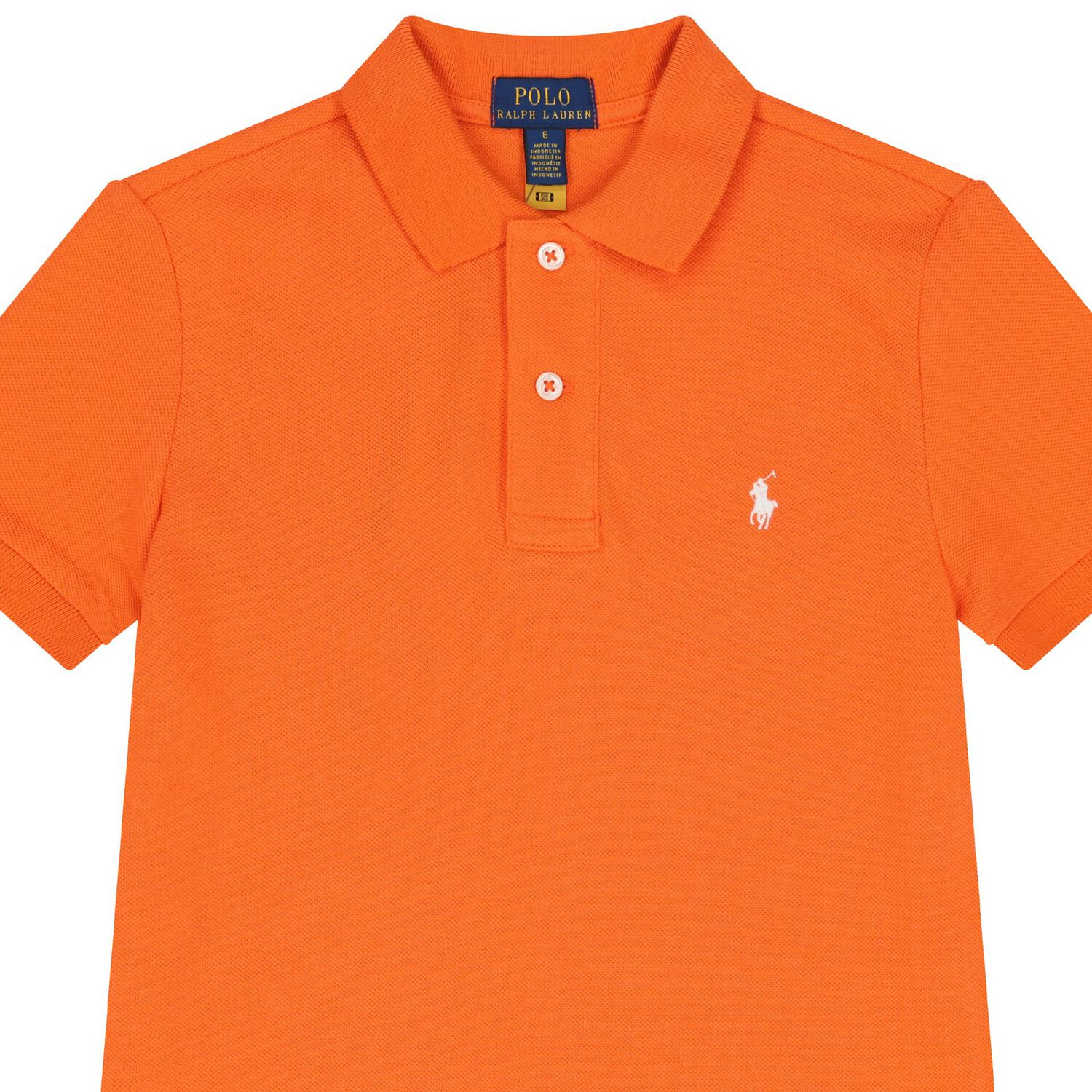 Boys Orange Logo Polo Shirt, 1, hi-res
