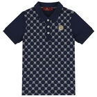 Boys Navy Logo Polo Shirt, 1, hi-res