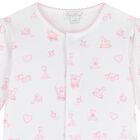 Baby Girls White & Pink Vintage Toy Treasures Babygrow, 1, hi-res