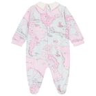 Baby Girls Ivory & Pink Geo Map Babygrow Gift Set, 2, hi-res