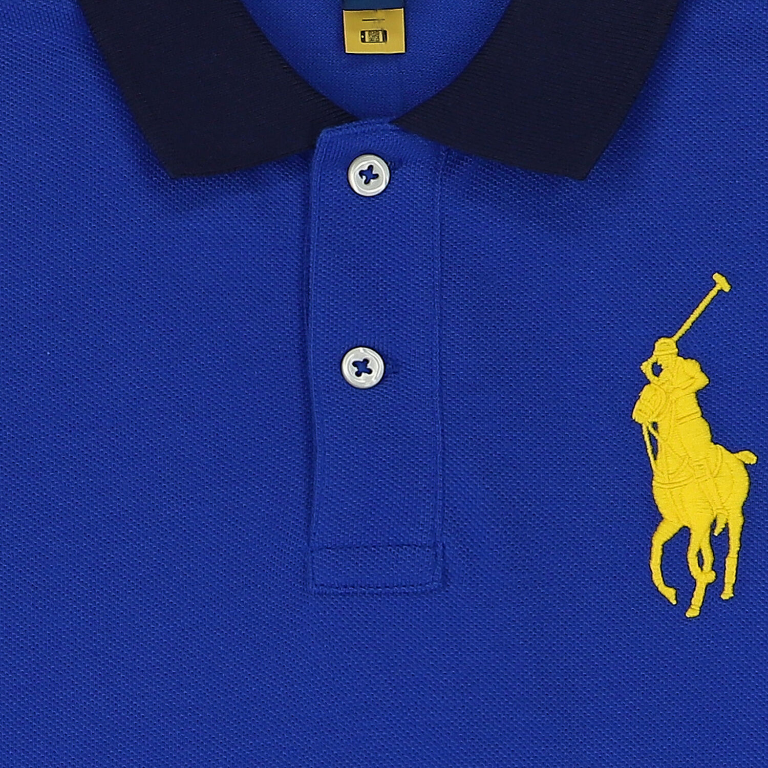 Boys Blue Logo Polo Shirt, 1, hi-res