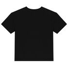 Boys Black Paint Splatter Logo T-Shirt, 2, hi-res