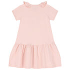 Girls Pink Logo Dress, 1, hi-res