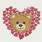 Girls Ivory Teddy Bear Long Sleeve Top, 1, hi-res