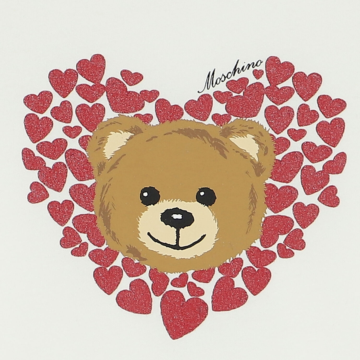 Girls Ivory Teddy Bear Long Sleeve Top, 1, hi-res