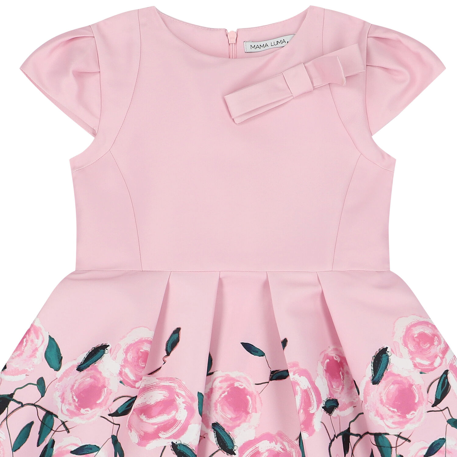 Girls Pink Floral Dress, 1, hi-res